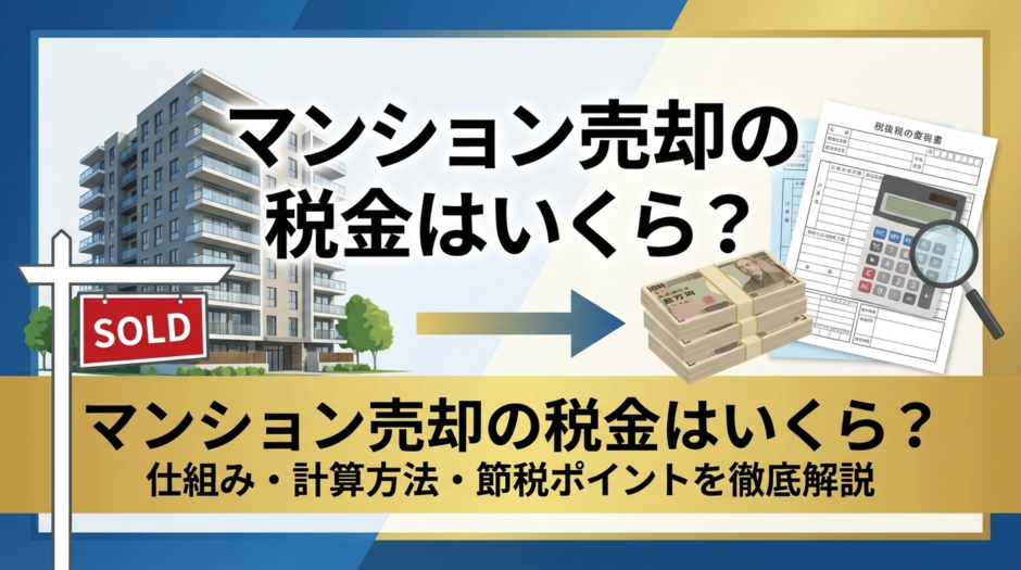 マンションを売却した税金はいくら？仕組みや計算方法・節税ポイントを徹底解説