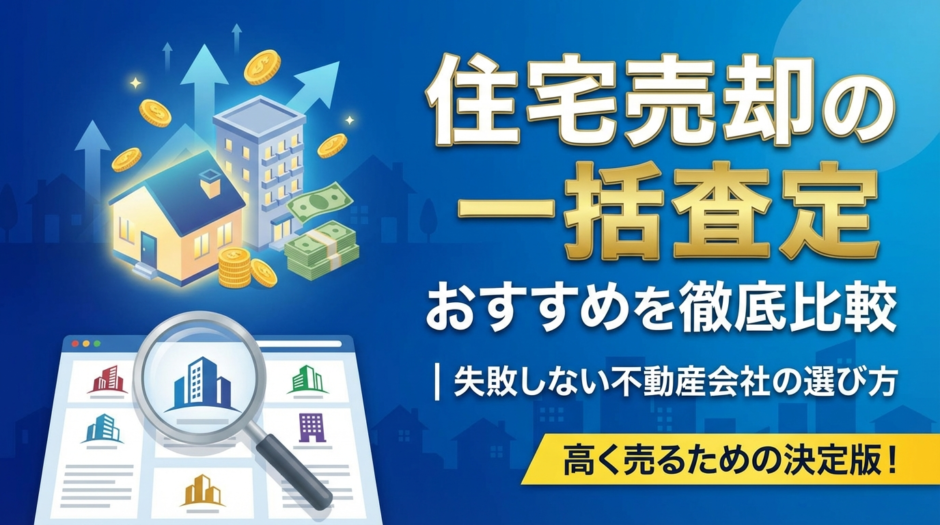 住宅売却の一括査定のおすすめを徹底比較｜失敗しない不動産会社の選び方