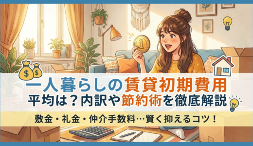 一人暮らしの賃貸でかかる初期費用の平均は？内訳や節約術を徹底解説