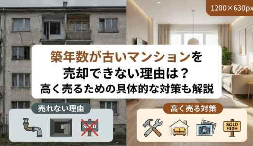 築年数が古いマンションを売却できない理由は？高く売るための具体的な対策も解説