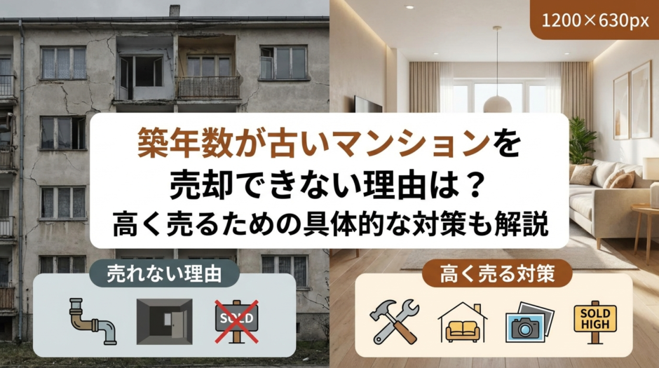 築年数が古いマンションを売却できない理由は？高く売るための具体的な対策も解説