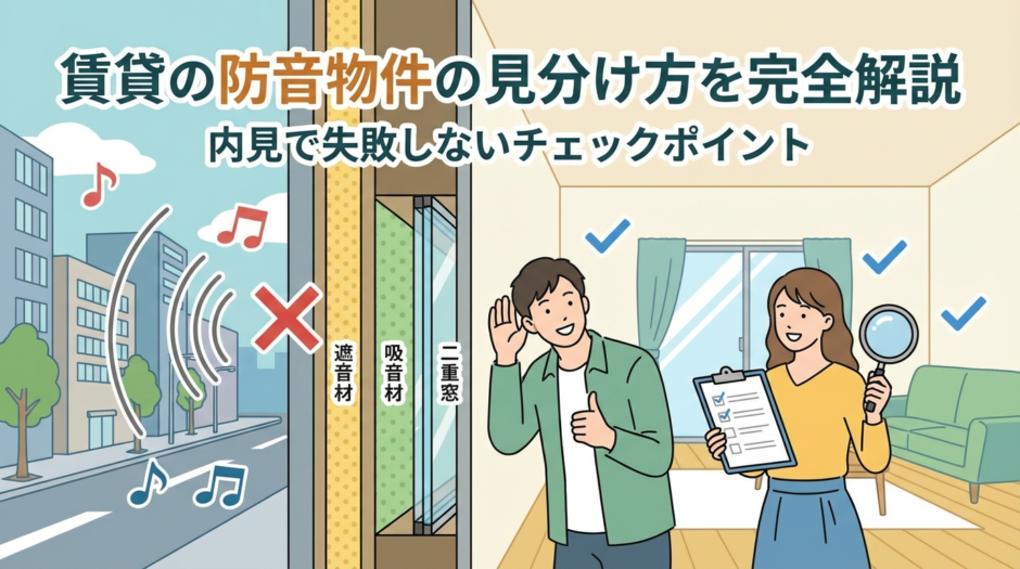 賃貸の防音物件の見分け方を完全解説｜内見で失敗しないチェックポイント