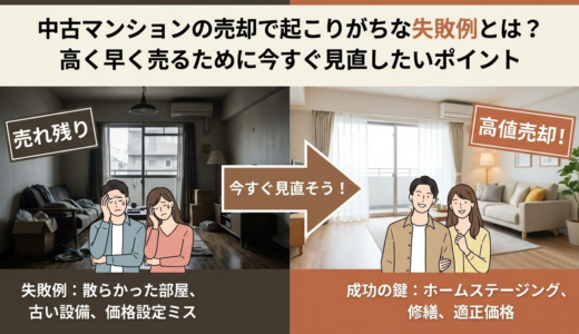 中古マンションの売却で起こりがちな失敗例とは？高く早く売るために今すぐ見直したいポイント