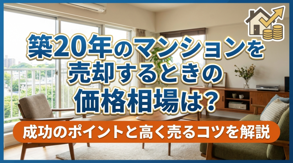 築20年のマンションを売却するときの価格相場は？成功のポイントと高く売るコツを解説
