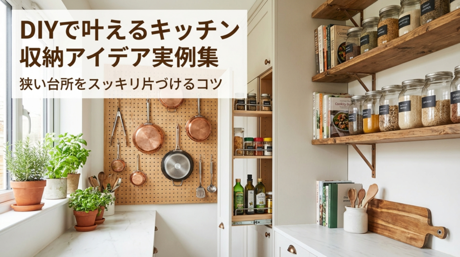 DIYで叶えるキッチン収納アイデア実例集｜狭い台所をスッキリ片づけるコツ