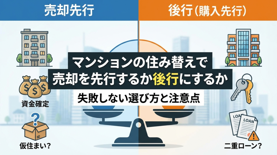マンションの住み替えで売却を先行するか後行にするか｜失敗しない選び方と注意点