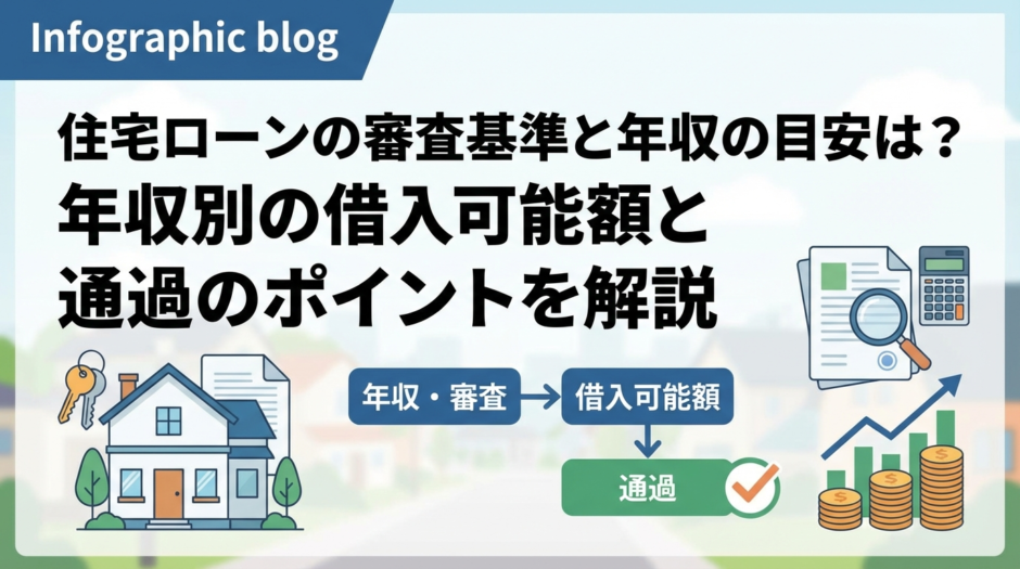 住宅ローンの審査基準と年収の目安は？年収別の借入可能額と通過のポイントを解説