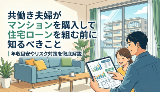 共働き夫婦がマンションを購入して住宅ローンを組む前に知るべきこと｜年収目安やリスク対策を徹底解説