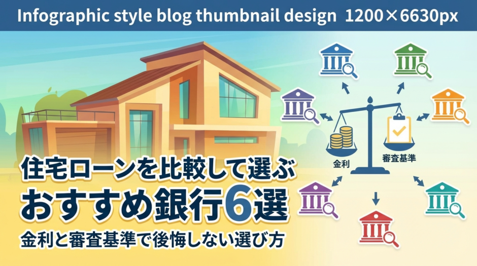住宅ローンを比較して選ぶおすすめ銀行6選｜金利と審査基準で後悔しない選び方