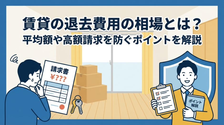 賃貸の退去費用の相場とは？平均額や高額請求を防ぐポイントを解説