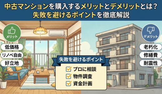 中古マンションを購入するメリットとデメリットとは？失敗を避けるポイントを徹底解説