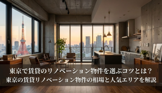 東京で賃貸のリノベーション物件を選ぶコツとは？東京の賃貸リノベーション物件の相場と人気エリアを解説