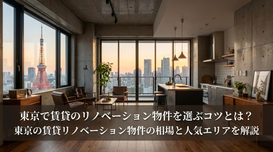 東京で賃貸のリノベーション物件を選ぶコツとは？東京の賃貸リノベーション物件の相場と人気エリアを解説