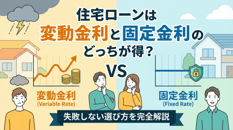 住宅ローンは変動金利と固定金利のどっちが得？失敗しない選び方を完全解説