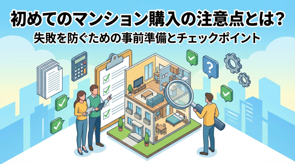 初めてのマンション購入の注意点とは？失敗を防ぐための事前準備とチェックポイント