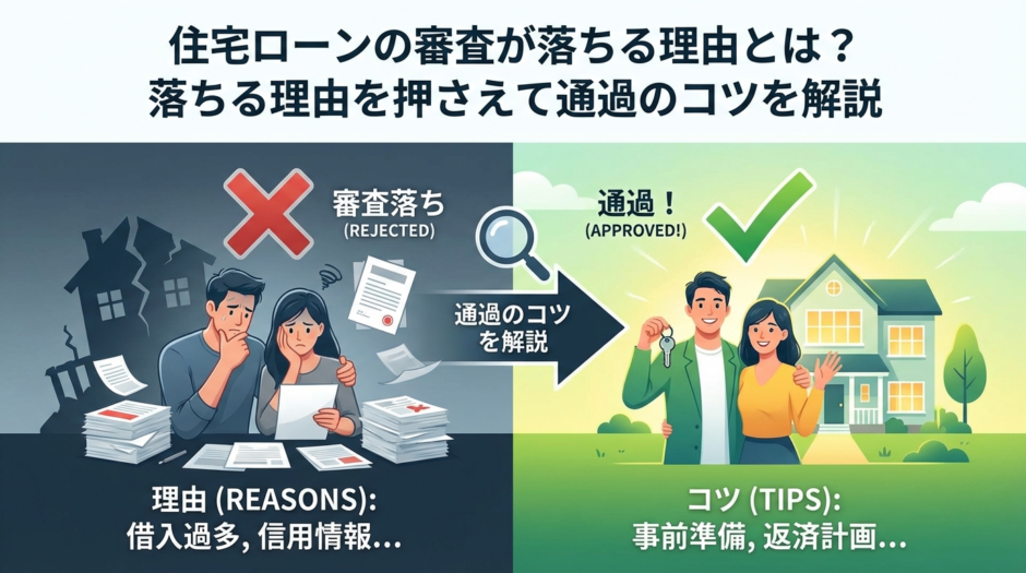 住宅ローンの審査が落ちる理由とは？落ちる理由を押さえて通過のコツを解説