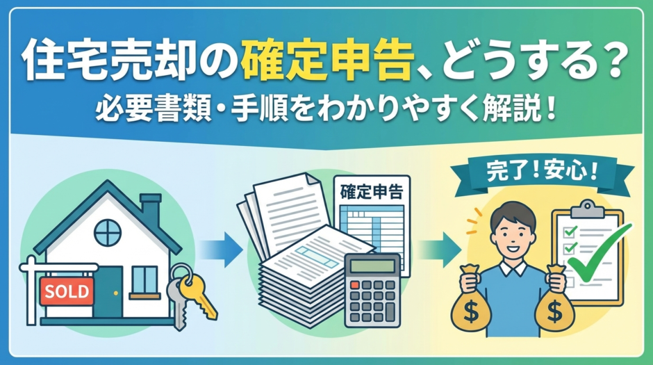 住宅を売却したときの確定申告の方法は？必要書類や手順をわかりやすく解説