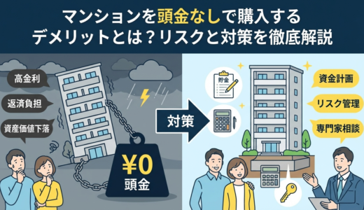 マンションを頭金なしで購入するデメリットとは？リスクと対策を徹底解説