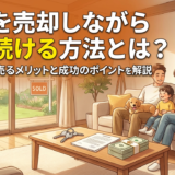 住宅を売却しながら住み続ける方法とは？住みながら売るメリットと成功のポイントを解説
