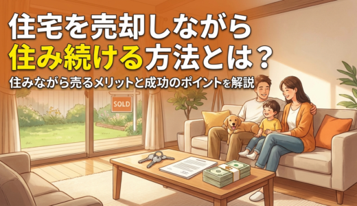 住宅を売却しながら住み続ける方法とは？住みながら売るメリットと成功のポイントを解説