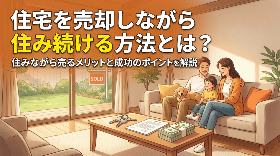 住宅を売却しながら住み続ける方法とは？住みながら売るメリットと成功のポイントを解説