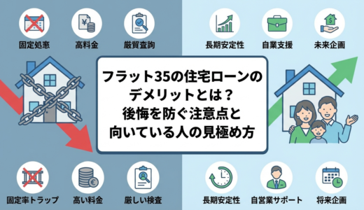 フラット35の住宅ローンのデメリットとは？後悔を防ぐ注意点と向いている人の見極め方