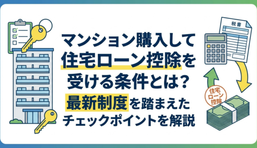 マンションを購入して住宅ローン控除を受ける条件とは？最新制度を踏まえたチェックポイントを解説