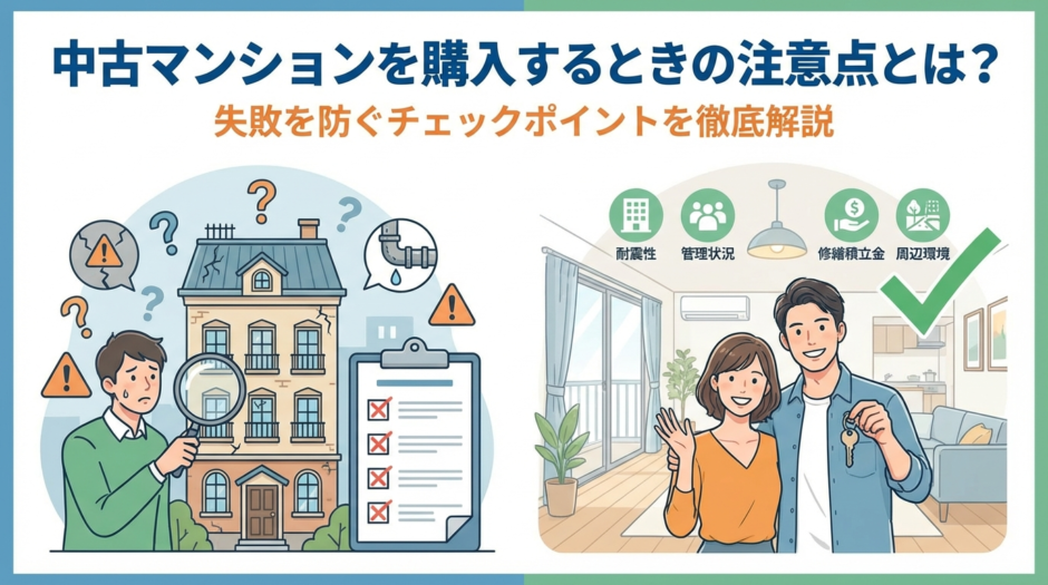 中古マンションを購入するときの注意点とは？失敗を防ぐチェックポイントを徹底解説