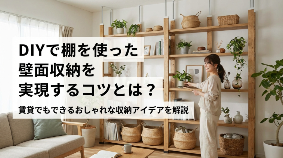 DIYで棚を使った壁面収納を実現するコツとは？賃貸でもできるおしゃれな収納アイデアを解説