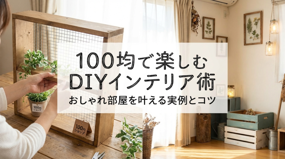 100均で楽しむDIYインテリア術｜おしゃれ部屋を叶える実例とコツ