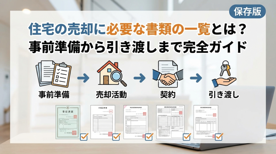 住宅の売却に必要な書類の一覧とは？事前準備から引き渡しまで完全ガイド