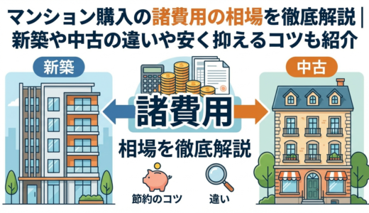 マンション購入の諸費用の相場を徹底解説｜新築や中古の違いや安く抑えるコツも紹介