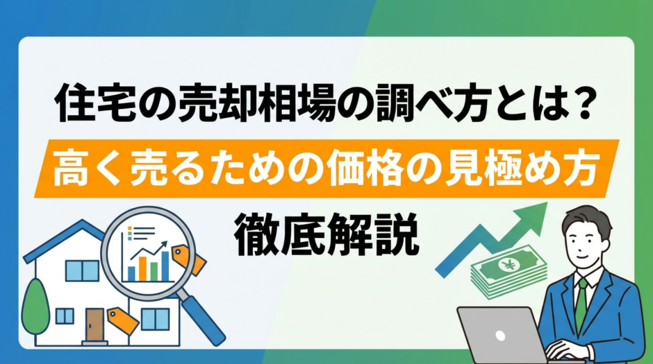 住宅の売却相場の調べ方とは？高く売るための価格の見極め方を徹底解説