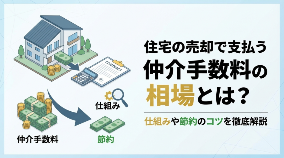 住宅の売却で支払う仲介手数料の相場とは？仕組みや節約のコツを徹底解説