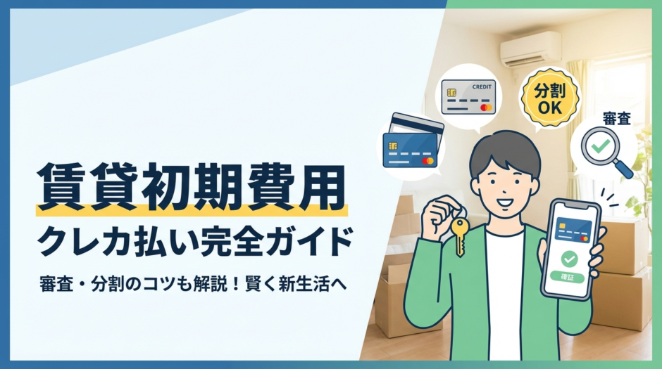 賃貸の初期費用をクレジットカードで支払う方法とは？審査や分割払いのポイントも解説