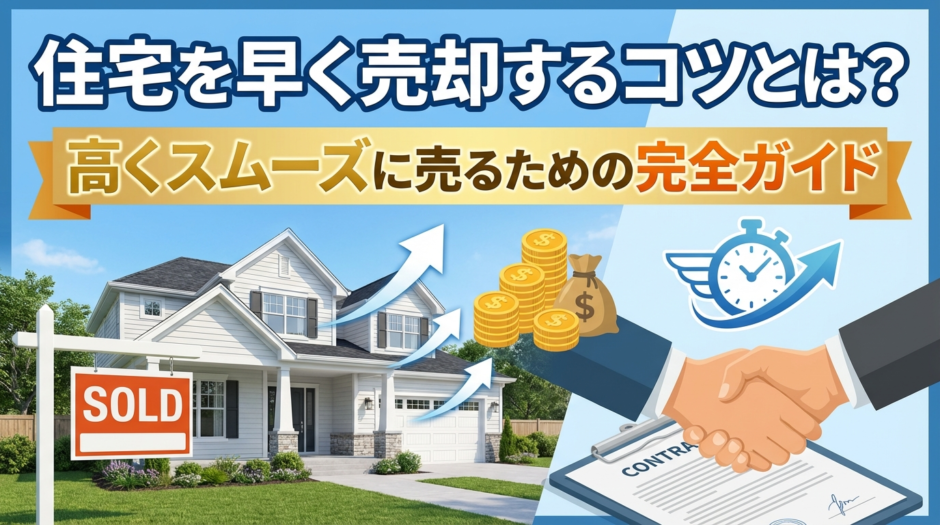 住宅を早く売却するコツとは？高くスムーズに売るための完全ガイド