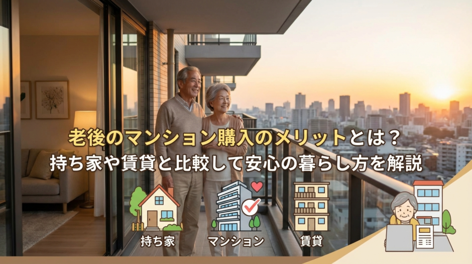 老後のマンション購入のメリットとは？持ち家や賃貸と比較して安心の暮らし方を解説