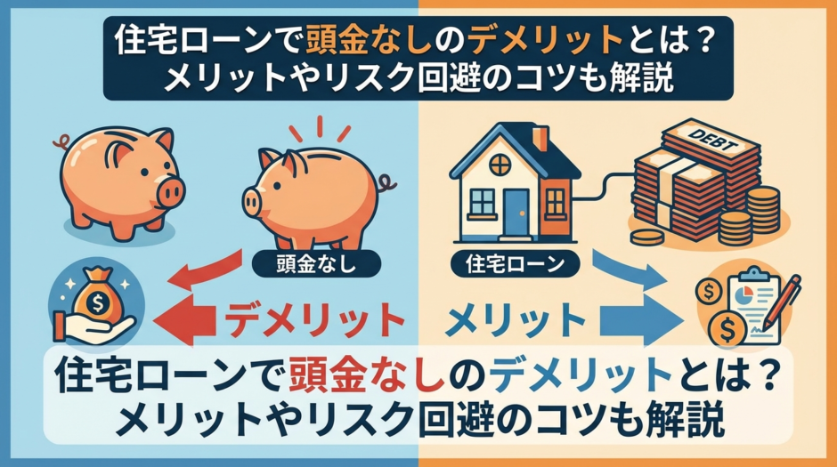 住宅ローンで頭金なしのデメリットとは？メリットやリスク回避のコツも解説