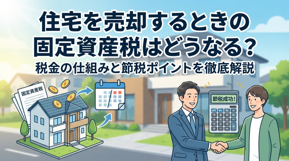 住宅を売却するときの固定資産税はどうなる？税金の仕組みと節税ポイントを徹底解説