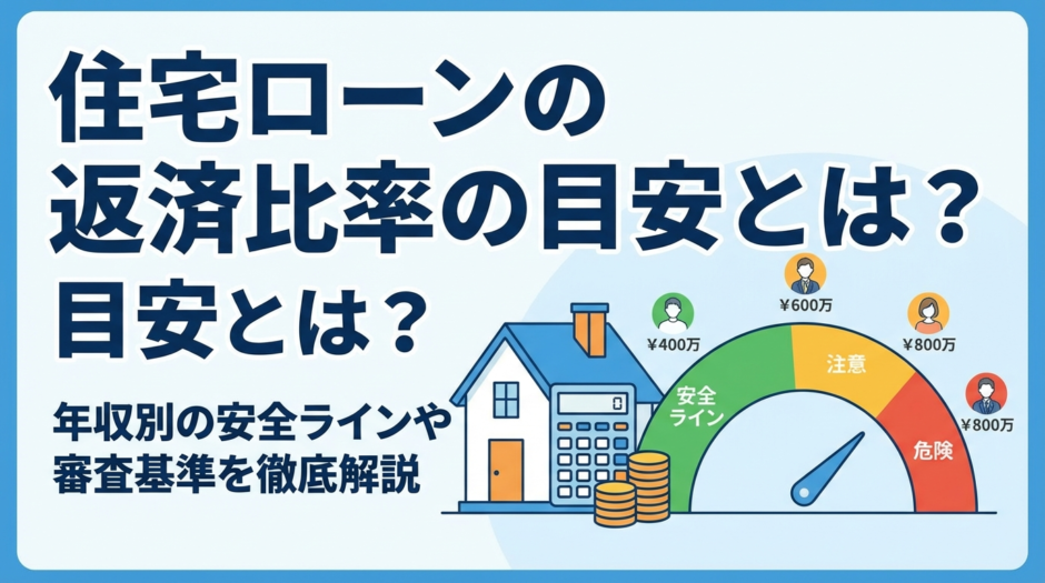 住宅ローンの返済比率の目安とは？年収別の安全ラインや審査基準を徹底解説