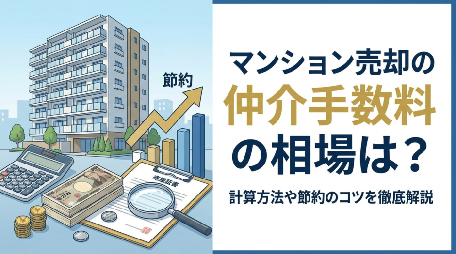 マンション売却の仲介手数料の相場は？計算方法や節約のコツを徹底解説
