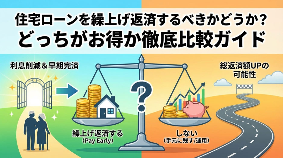 住宅ローンを繰上げ返済するべきかどうか？どっちがお得か徹底比較ガイド