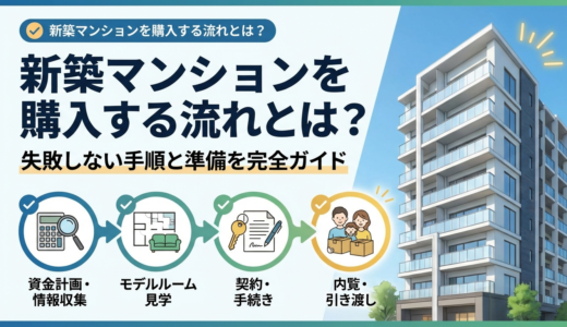 新築マンションを購入する流れとは？失敗しない手順と準備を完全ガイド