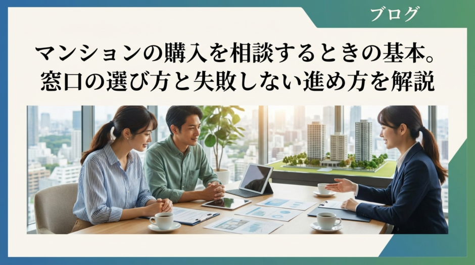 マンションの購入を相談するときの基本。窓口の選び方と失敗しない進め方を解説