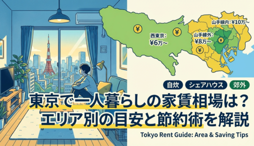 東京で一人暮らしの賃貸の家賃相場は？エリア別の目安と節約術を解説