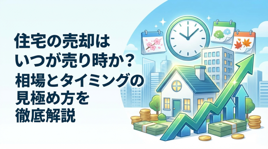 住宅の売却はいつが売り時か？相場とタイミングの見極め方を徹底解説