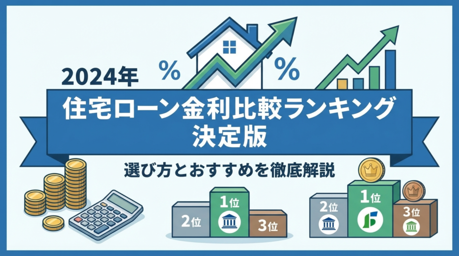 住宅ローンの金利を比較するランキングの決定版｜2024年の選び方とおすすめを徹底解説