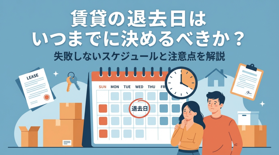 賃貸の退去日はいつまでに決めるべきか？失敗しないスケジュールと注意点を解説