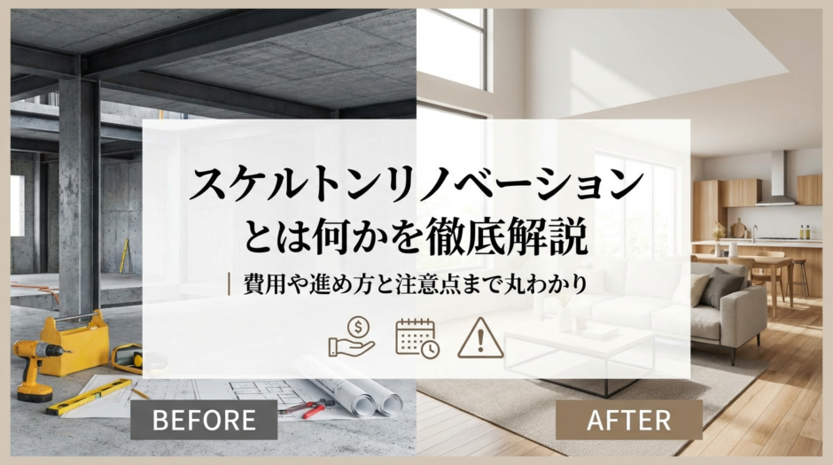 スケルトンリノベーションとは何かを徹底解説｜費用や進め方と注意点まで丸わかり