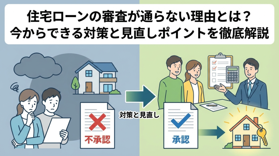 住宅ローンの審査が通らない理由とは？今からできる対策と見直しポイントを徹底解説
